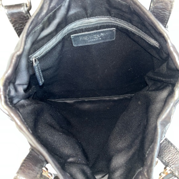 YSL: Studded Drawstring Leather Kahala Tote Bag - Picture 14 of 17